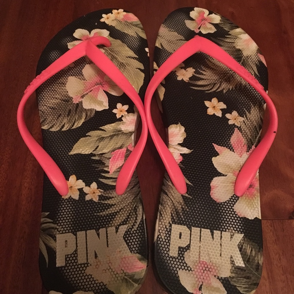 Pink Victoria’s Secret Flip Flop Medium fits 7-8